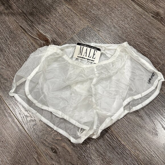 Vintage International Male Men’s See-Through Shorts – Size M – White – Brand New - Picture 5 of 9